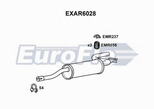 EuroFlo EXAR6028 Глушитель выхлопных газов конечный 