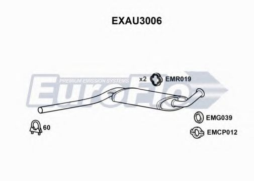 EuroFlo EXAU3006 Средний глушитель выхлопных газов для AUDI 100 (Ауди 100) EuroFlo EXAU3006 Средний глушитель выхлопных газов для AUDI 100 (Ауди 100)