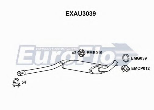 EuroFlo EXAU3039 Средний глушитель выхлопных газов для AUDI 100 (Ауди 100) EuroFlo EXAU3039 Средний глушитель выхлопных газов для AUDI 100 (Ауди 100)