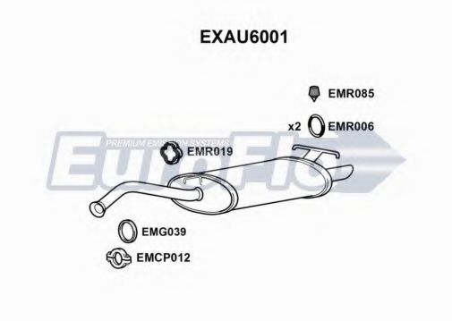 EuroFlo EXAU6001 Глушитель выхлопных газов конечный для AUDI 100 (Ауди 100) EuroFlo EXAU6001 Глушитель выхлопных газов конечный для AUDI 100 (Ауди 100)