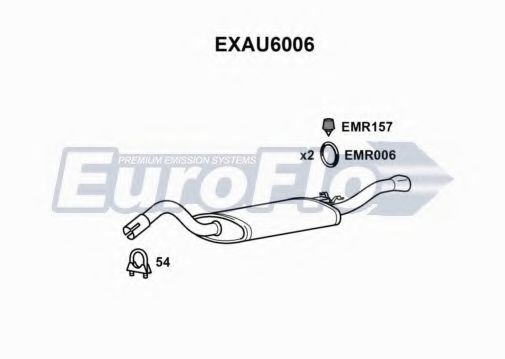 EuroFlo EXAU6006 Глушитель выхлопных газов конечный 
