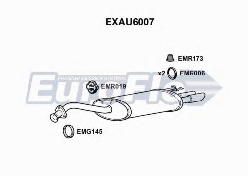 EuroFlo EXAU6007 Глушитель выхлопных газов конечный 