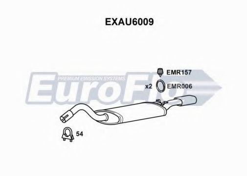 EuroFlo EXAU6009 Глушитель выхлопных газов конечный 