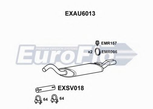 EuroFlo EXAU6013 Глушитель выхлопных газов конечный 