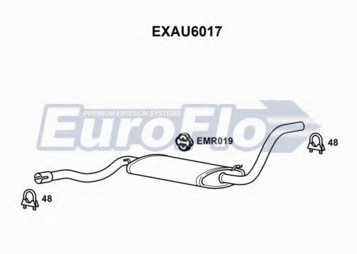 EuroFlo EXAU6017 Глушитель выхлопных газов конечный для AUDI 80 (Ауди 80) EuroFlo EXAU6017 Глушитель выхлопных газов конечный для AUDI 80 (Ауди 80)