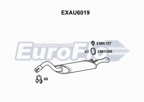 EuroFlo EXAU6019 Глушитель выхлопных газов конечный 