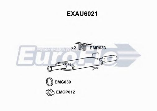 EuroFlo EXAU6021 Глушитель выхлопных газов конечный для AUDI 90 (Ауди 90) EuroFlo EXAU6021 Глушитель выхлопных газов конечный для AUDI 90 (Ауди 90)