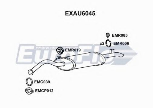 EuroFlo EXAU6045 Глушитель выхлопных газов конечный для AUDI 100 (Ауди 100) EuroFlo EXAU6045 Глушитель выхлопных газов конечный для AUDI 100 (Ауди 100)