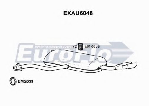 EuroFlo EXAU6048 Глушитель выхлопных газов конечный 