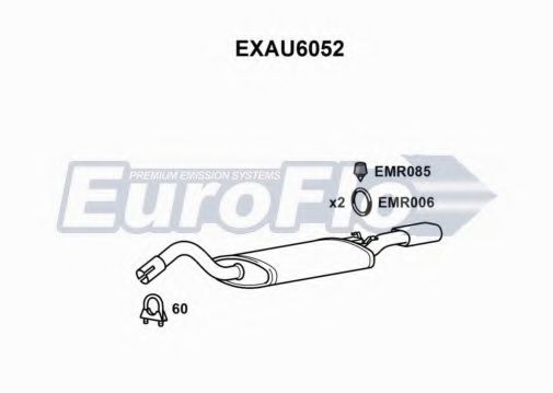 EuroFlo EXAU6052 Глушитель выхлопных газов конечный 