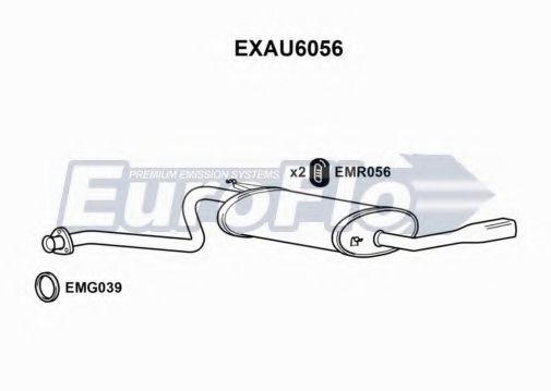 EuroFlo EXAU6056 Глушитель выхлопных газов конечный 