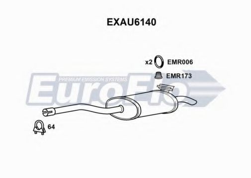 EuroFlo EXAU6140 Глушитель выхлопных газов конечный 