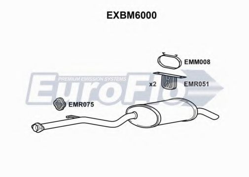 EuroFlo EXBM6000 Глушитель выхлопных газов конечный 