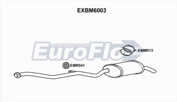 EuroFlo EXBM6003 Глушитель выхлопных газов конечный 