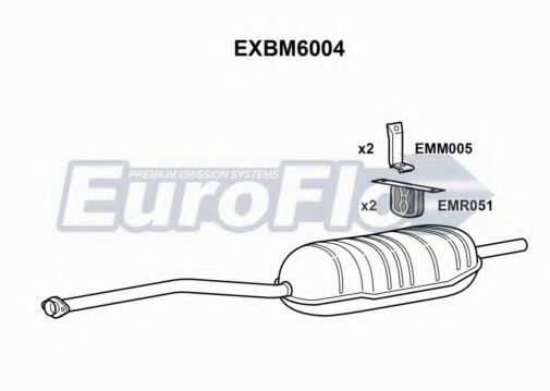 EuroFlo EXBM6004 Глушитель выхлопных газов конечный 
