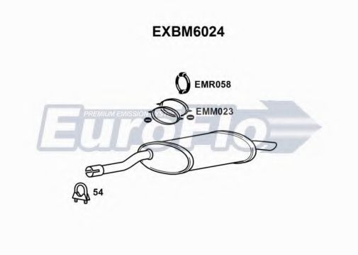 EuroFlo EXBM6024 Глушитель выхлопных газов конечный 