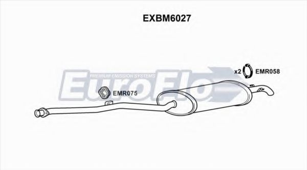 EuroFlo EXBM6027 Глушитель выхлопных газов конечный 