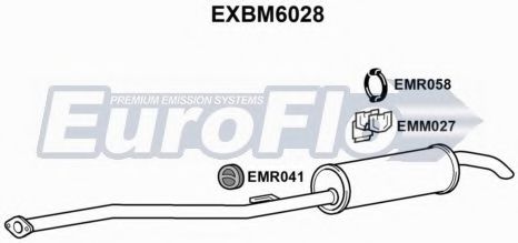 EuroFlo EXBM6028 Глушитель выхлопных газов конечный 