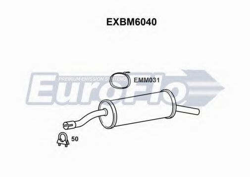 EuroFlo EXBM6040 Глушитель выхлопных газов конечный 