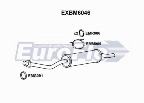 EuroFlo EXBM6046 Глушитель выхлопных газов конечный 