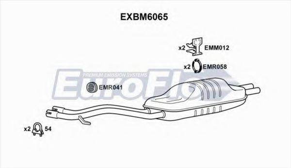 EuroFlo EXBM6065 Глушитель выхлопных газов конечный 