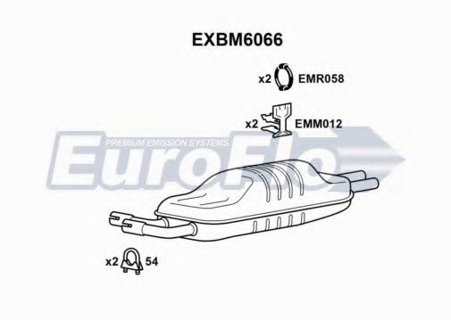 EuroFlo EXBM6066 Глушитель выхлопных газов конечный 