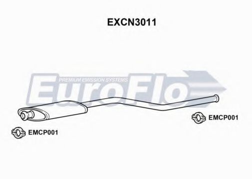EuroFlo EXCN3011 Средний глушитель выхлопных газов 