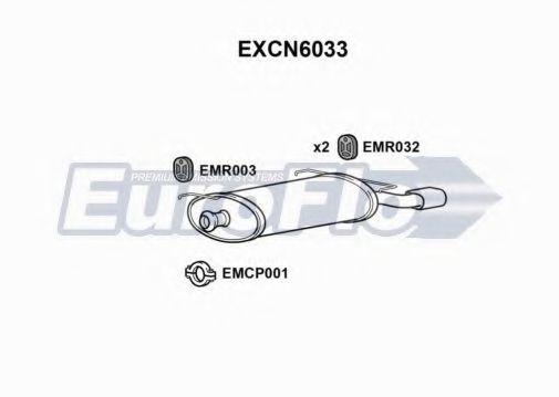 EuroFlo EXCN6033 Глушитель выхлопных газов конечный 