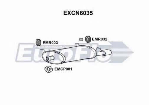 EuroFlo EXCN6035 Глушитель выхлопных газов конечный 