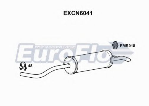 EuroFlo EXCN6041 Глушитель выхлопных газов конечный 