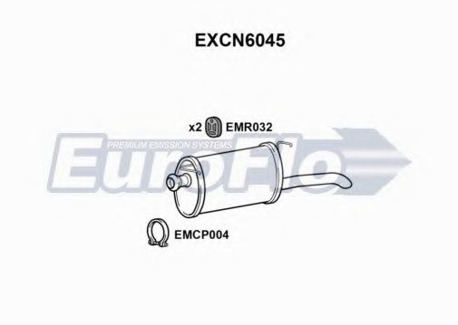 EuroFlo EXCN6045 Глушитель выхлопных газов конечный 