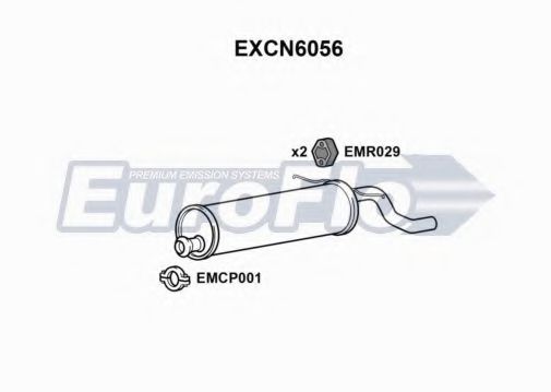 EuroFlo EXCN6056 Глушитель выхлопных газов конечный 