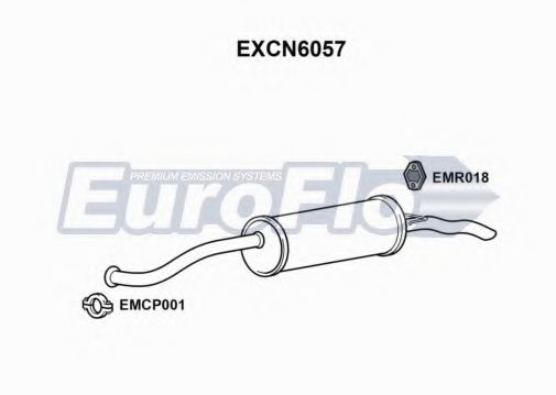 EuroFlo EXCN6057 Глушитель выхлопных газов конечный 