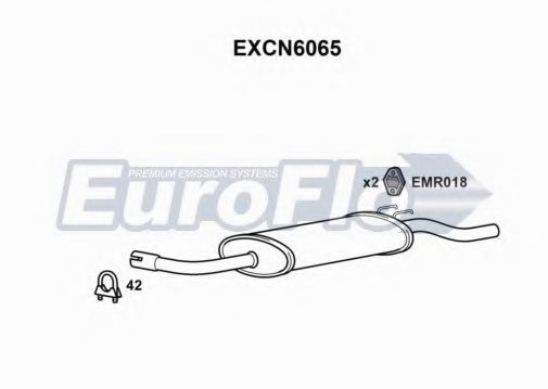 EuroFlo EXCN6065 Глушитель выхлопных газов конечный 