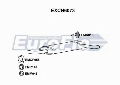 EuroFlo EXCN6073 Глушитель выхлопных газов конечный 