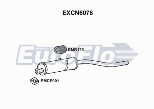 EuroFlo EXCN6078 Глушитель выхлопных газов конечный 