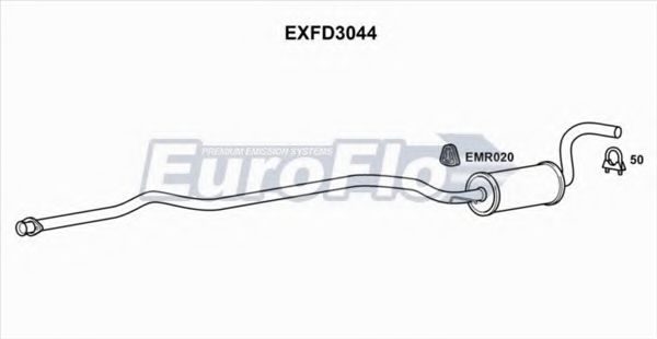 EuroFlo EXFD3044 Средний глушитель выхлопных газов для FORD ORION II (Форд Орион 2) EuroFlo EXFD3044 Средний глушитель выхлопных газов для FORD ORION II (Форд Орион 2)