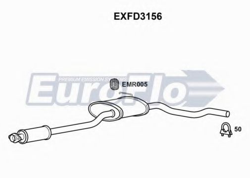 EuroFlo EXFD3156 Средний глушитель выхлопных газов для FORD SCORPIO I (Форд Скорпио 1) EuroFlo EXFD3156 Средний глушитель выхлопных газов для FORD SCORPIO I (Форд Скорпио 1)