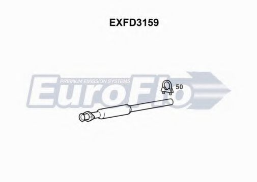 EuroFlo EXFD3159 Средний глушитель выхлопных газов 