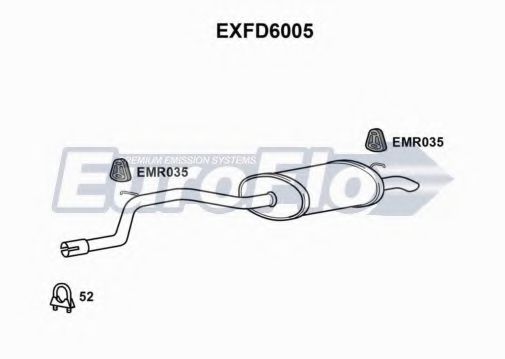 EuroFlo EXFD6005 Глушитель выхлопных газов конечный для FORD MONDEO (Форд Мондэо) EuroFlo EXFD6005 Глушитель выхлопных газов конечный для FORD MONDEO (Форд Мондэо)