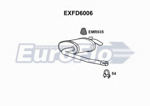 EuroFlo EXFD6006 Глушитель выхлопных газов конечный 