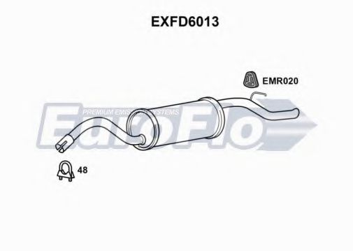 EuroFlo EXFD6013 Глушитель выхлопных газов конечный 