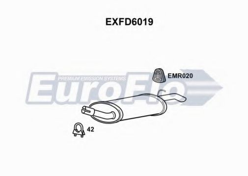 EuroFlo EXFD6019 Глушитель выхлопных газов конечный 