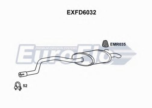 EuroFlo EXFD6032 Глушитель выхлопных газов конечный 