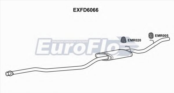 EuroFlo EXFD6066 Глушитель выхлопных газов конечный 