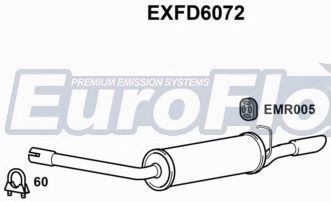 EuroFlo EXFD6072 Глушитель выхлопных газов конечный 