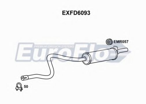 EuroFlo EXFD6093 Глушитель выхлопных газов конечный 