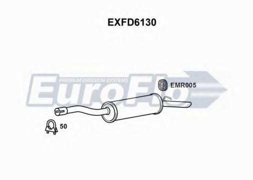EuroFlo EXFD6130 Глушитель выхлопных газов конечный 