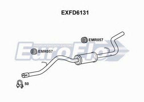 EuroFlo EXFD6131 Глушитель выхлопных газов конечный 