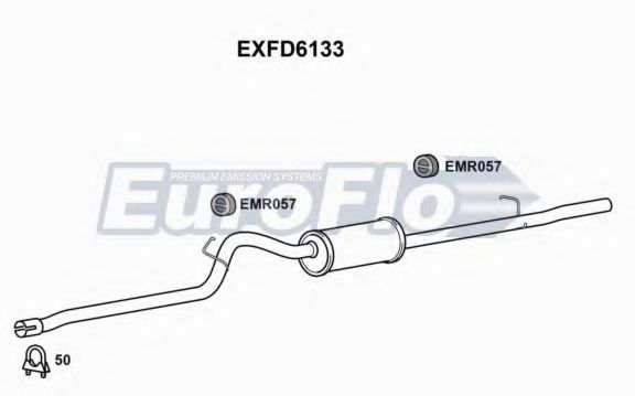 EuroFlo EXFD6133 Глушитель выхлопных газов конечный 